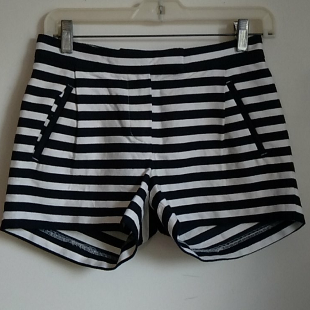 J Crew striped sailor shorts size 00
